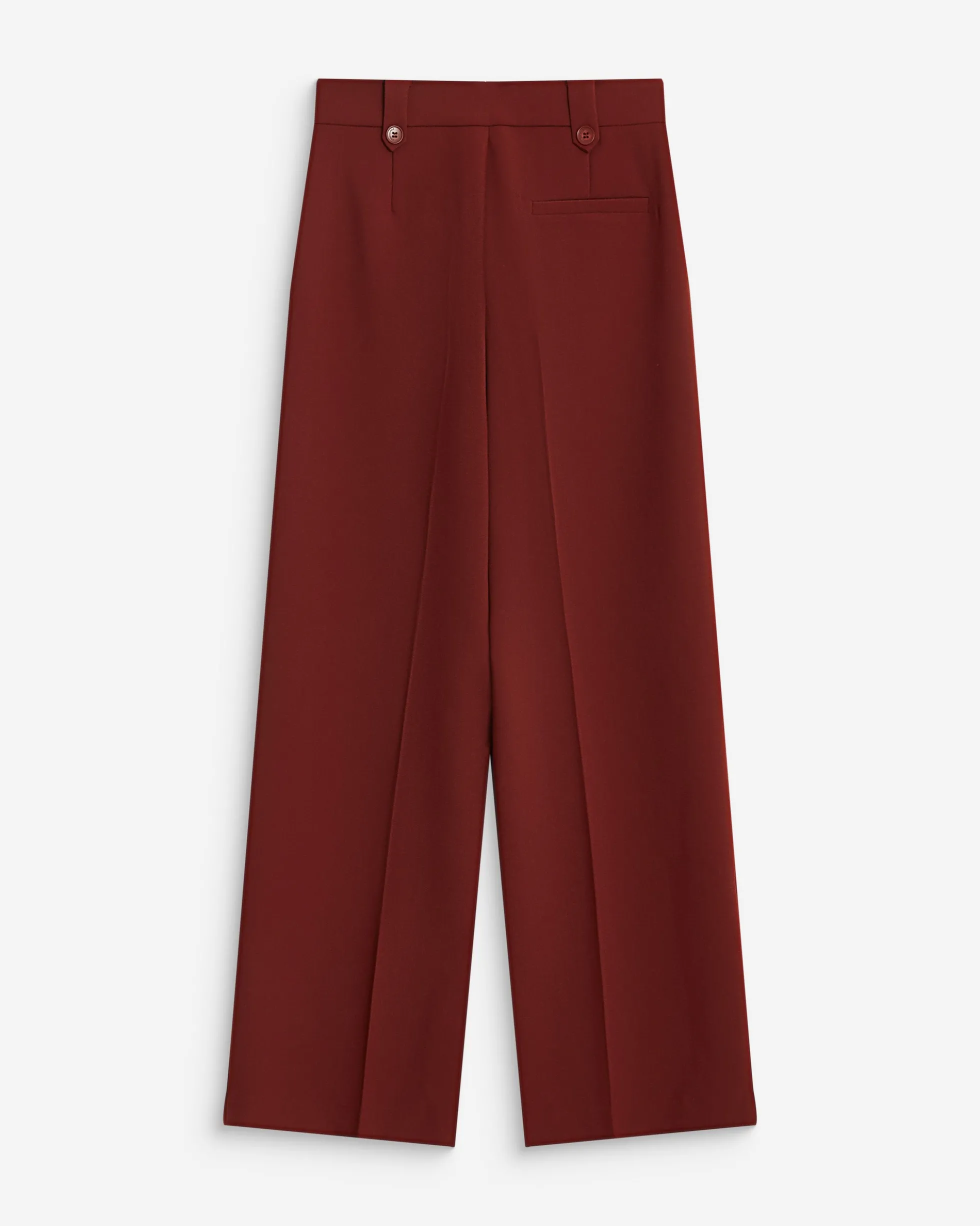 Pantalon tailleur large à plis terracotta Nilay