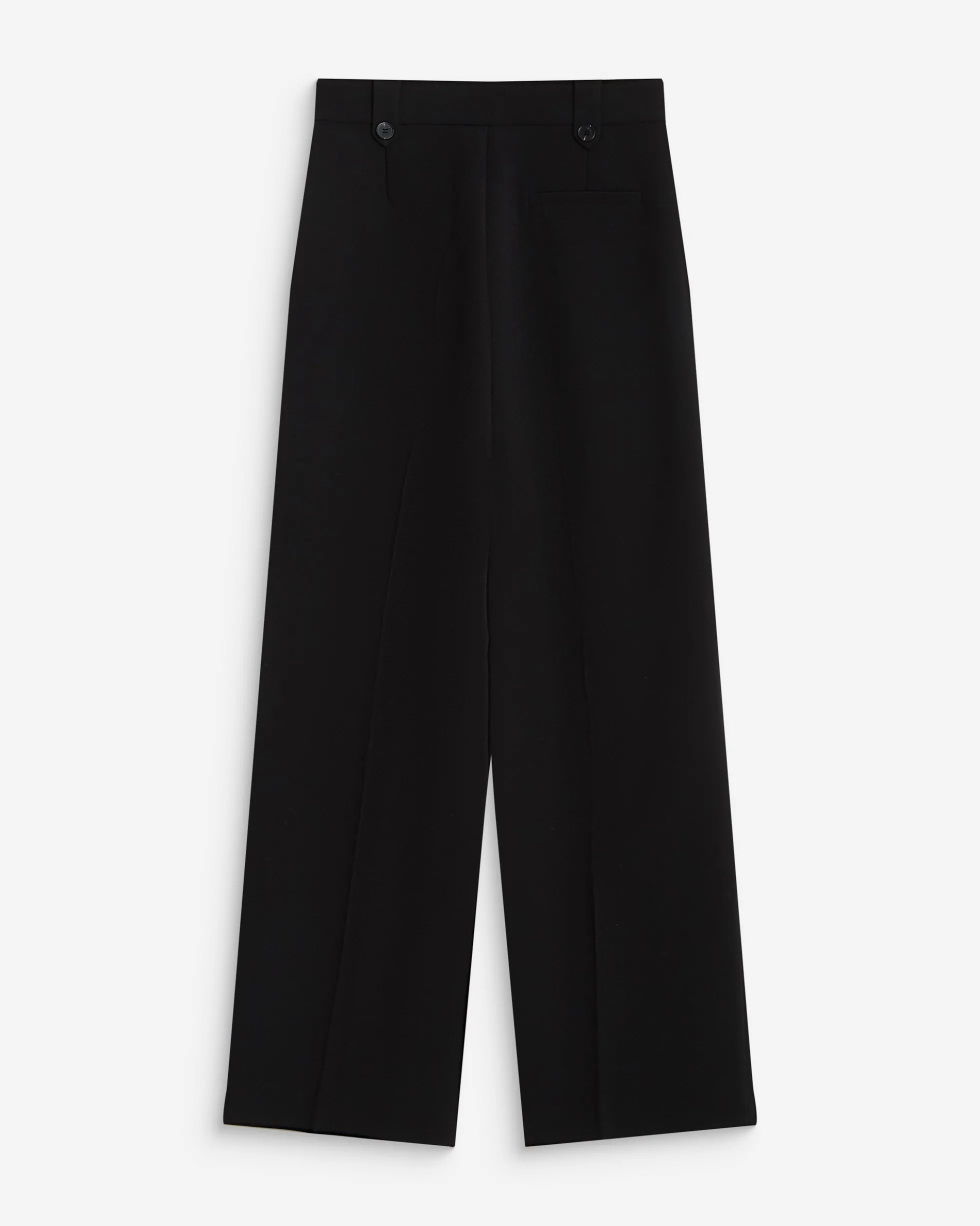 Pantalon tailleur large à plis noir Nilay