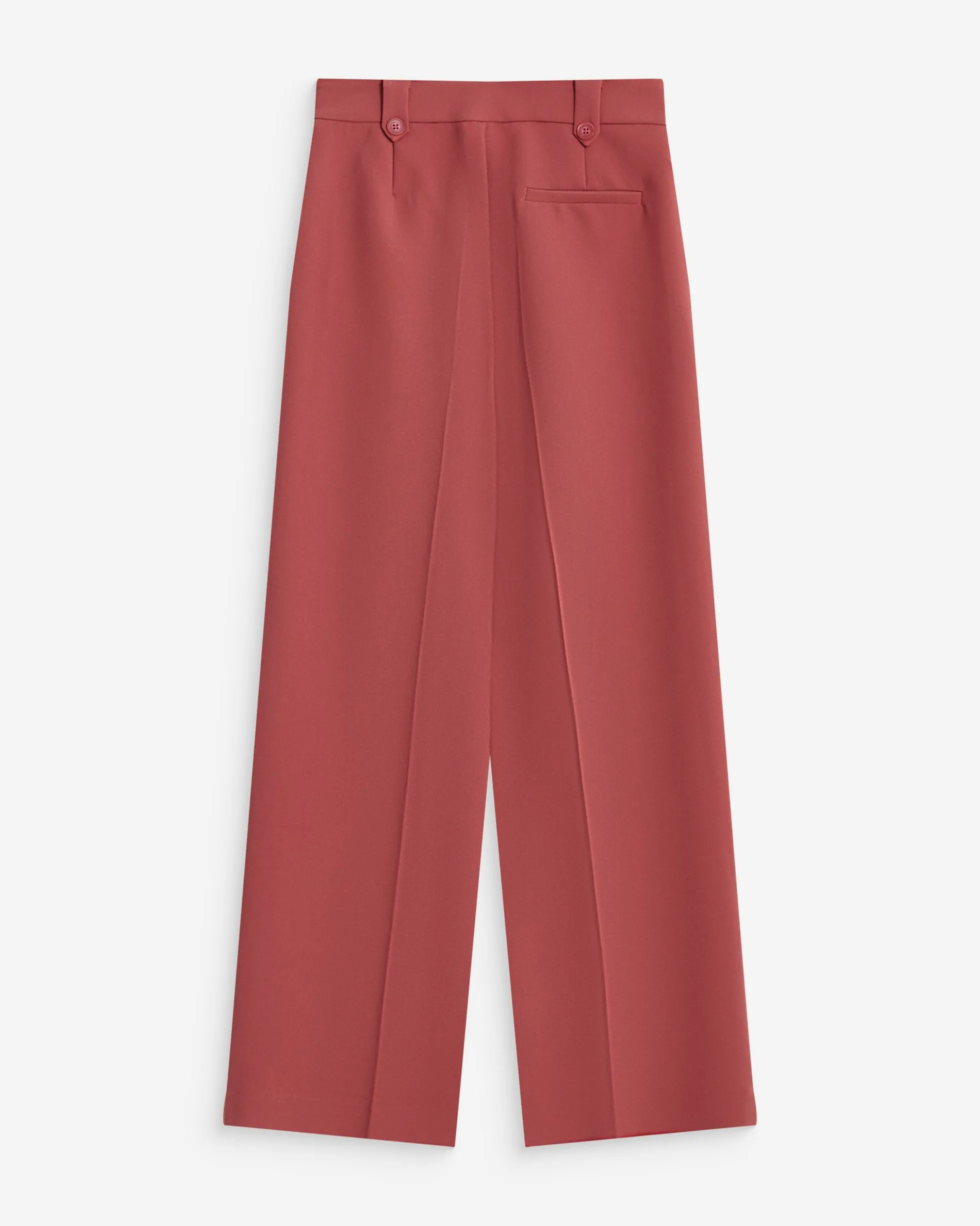 Pantalon tailleur large à plis blush Nilay