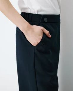 Pantalon tailleur large taille haute marine Alexander