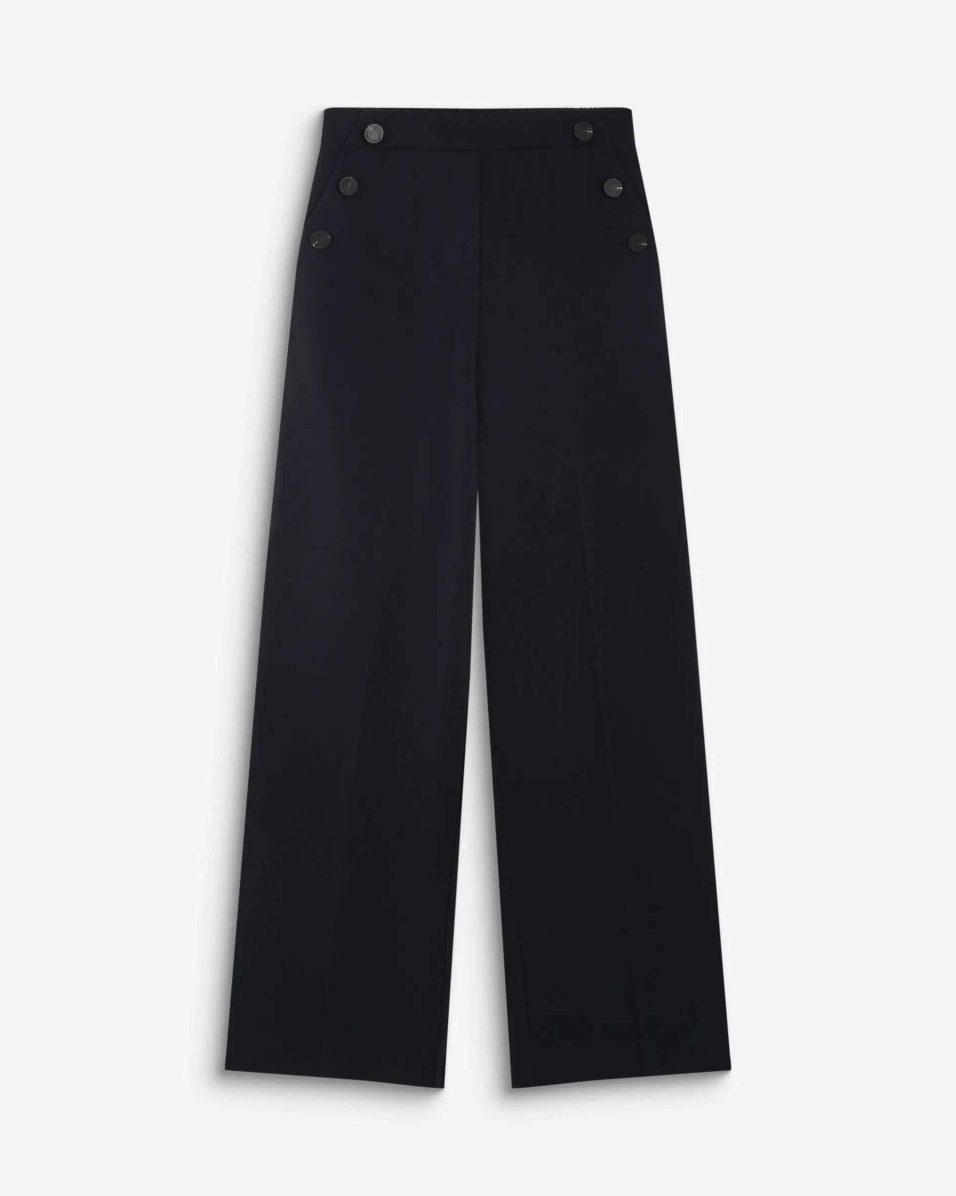 Pantalon tailleur large taille haute marine Alexander