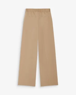 Pantalon tailleur large taille haute beige Alexander