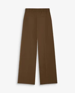 Pantalon tailleur large taille haute kaki Alexander