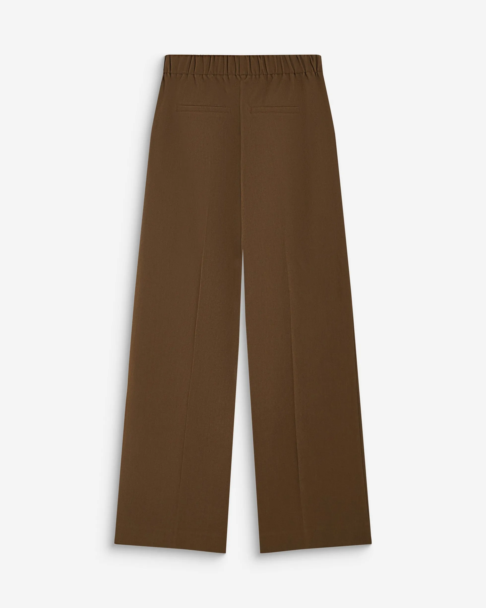 Pantalon tailleur large taille haute kaki Alexander