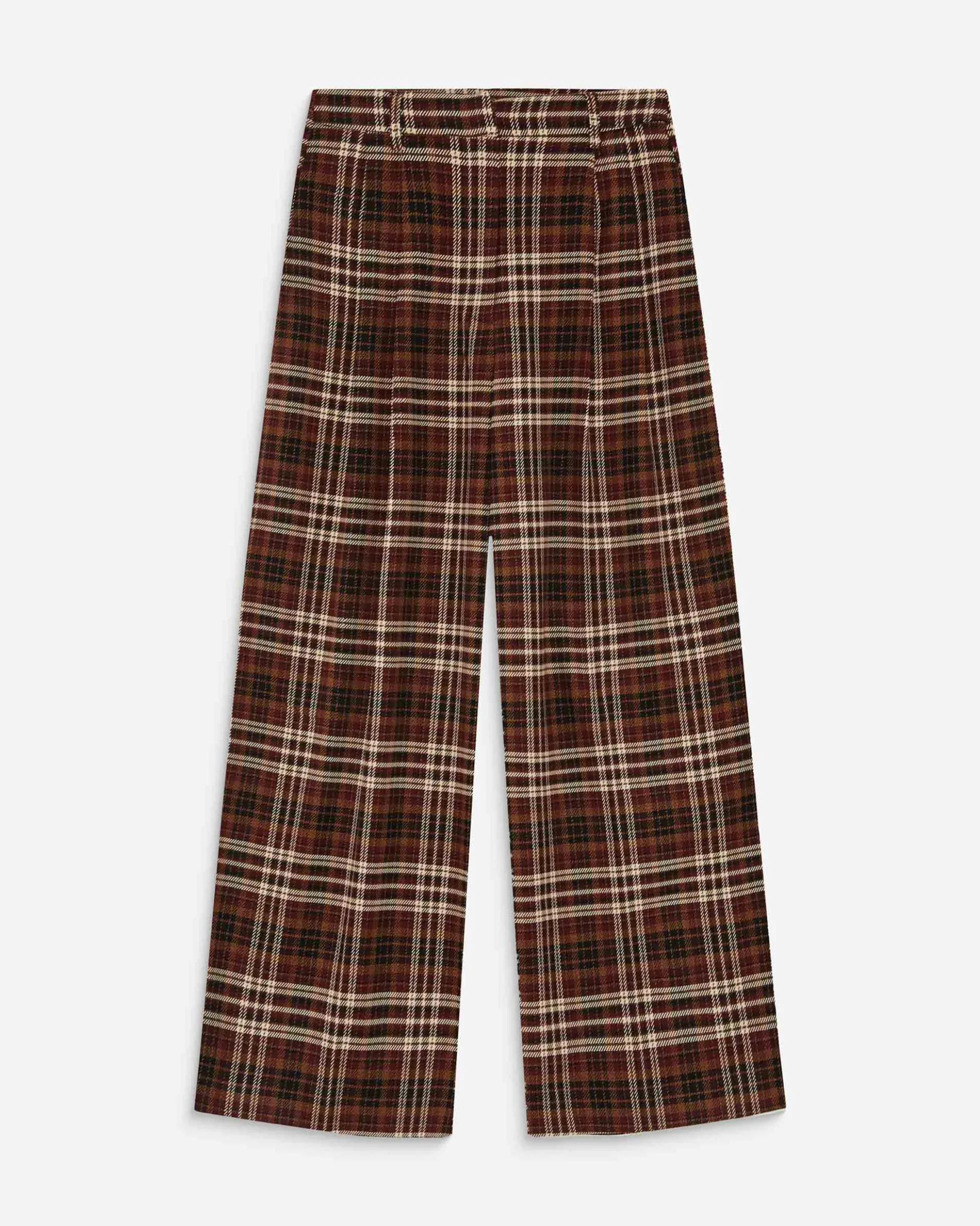 Pantalon tailleur oversize à carreaux cherry Arenzo