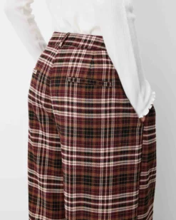 Pantalon tailleur oversize à carreaux cherry Arenzo