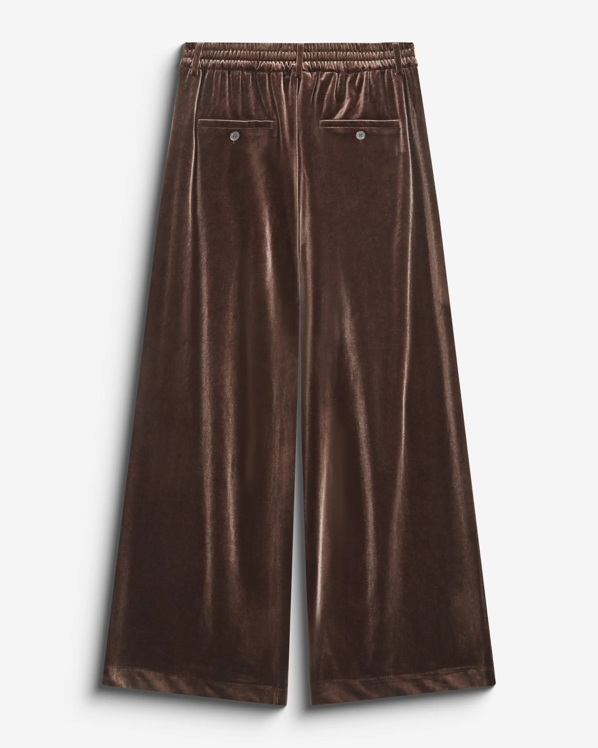Pantalon tailleur oversize en velours chocolat Benson