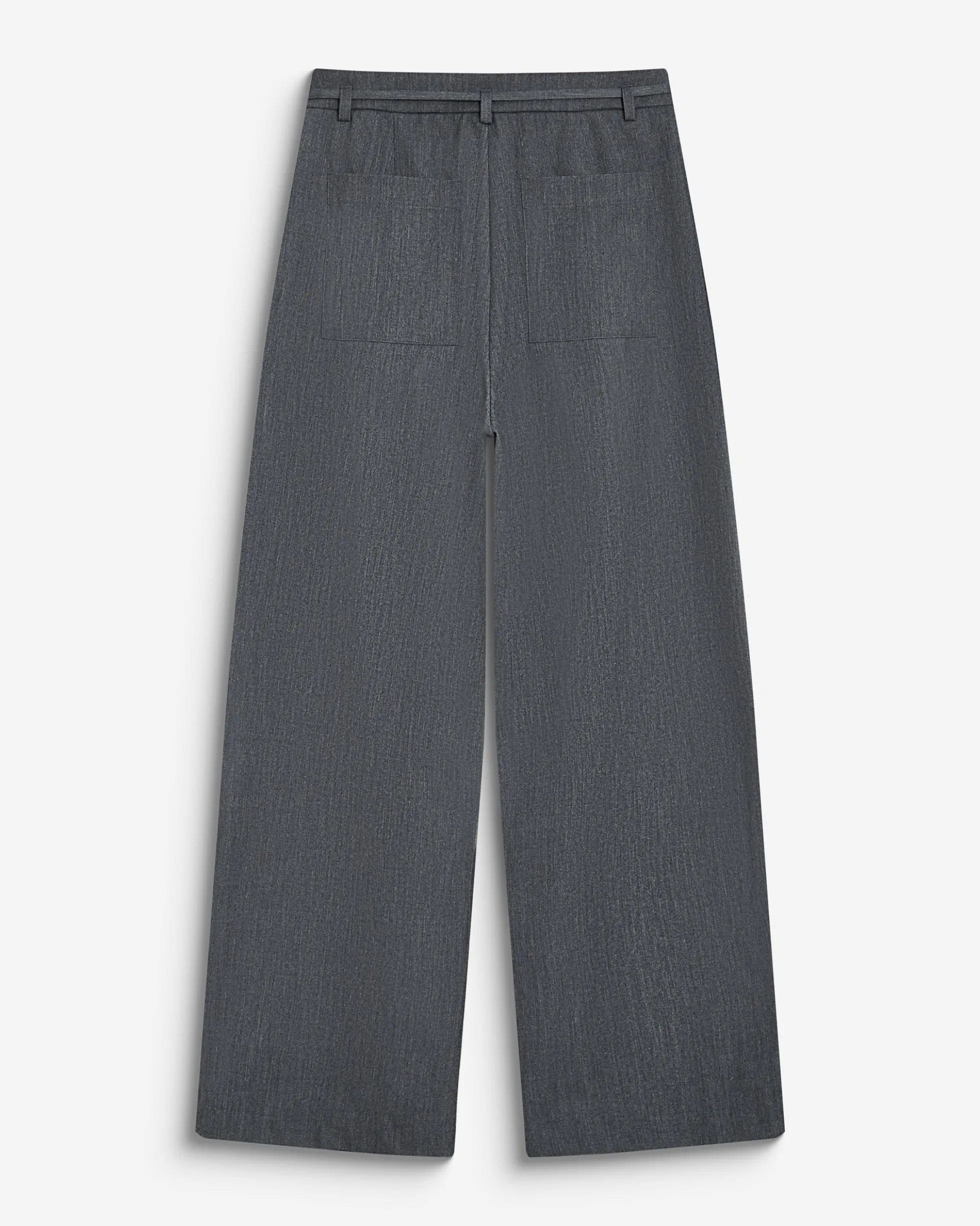 Pantalon tailleur oversize à plis ceinturé anthracite Barclay