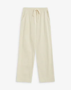 Pantalon velours côtelé taille ajustable ecru Liberty