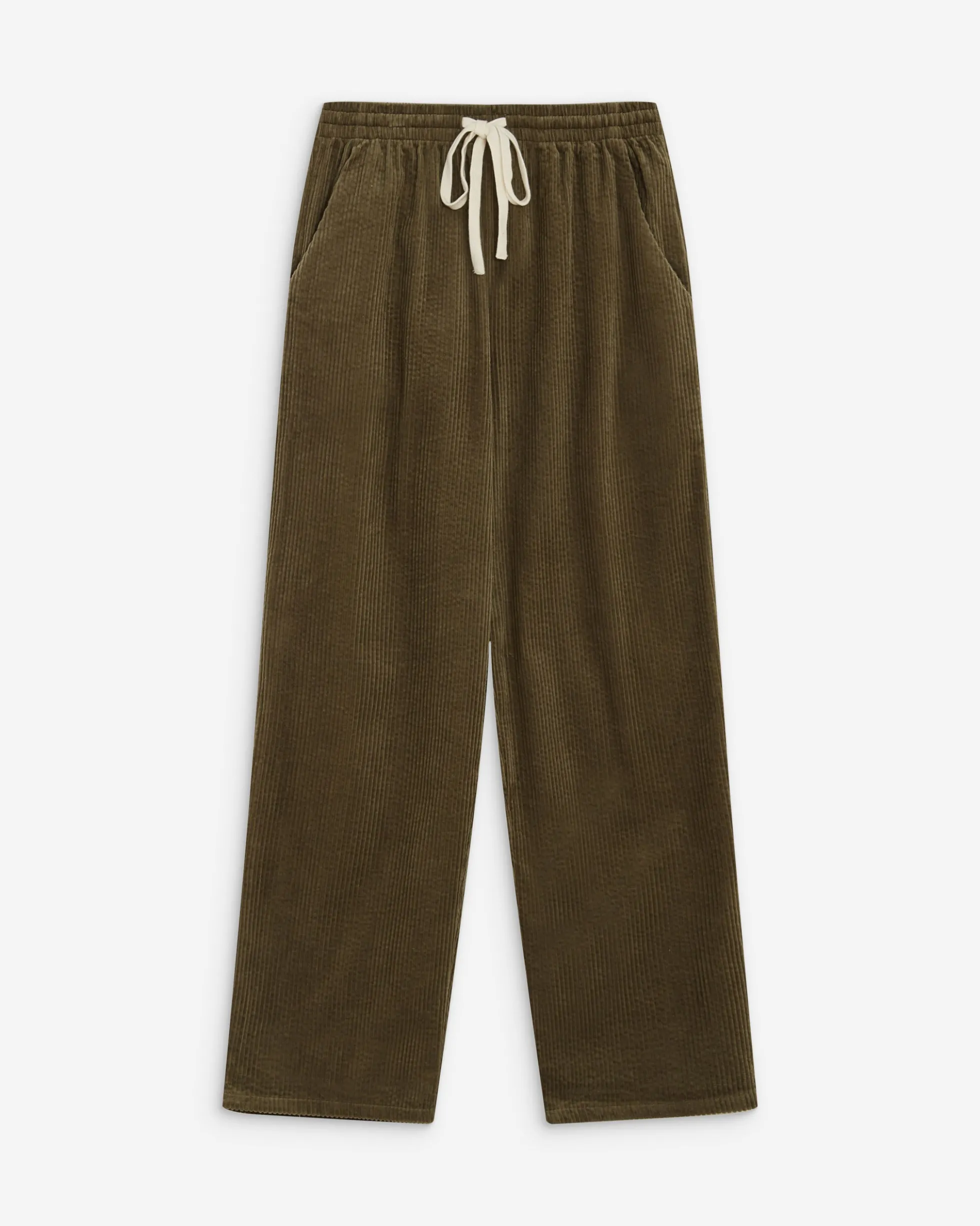 Pantalon velours côtelé taille ajustable kaki Liberty