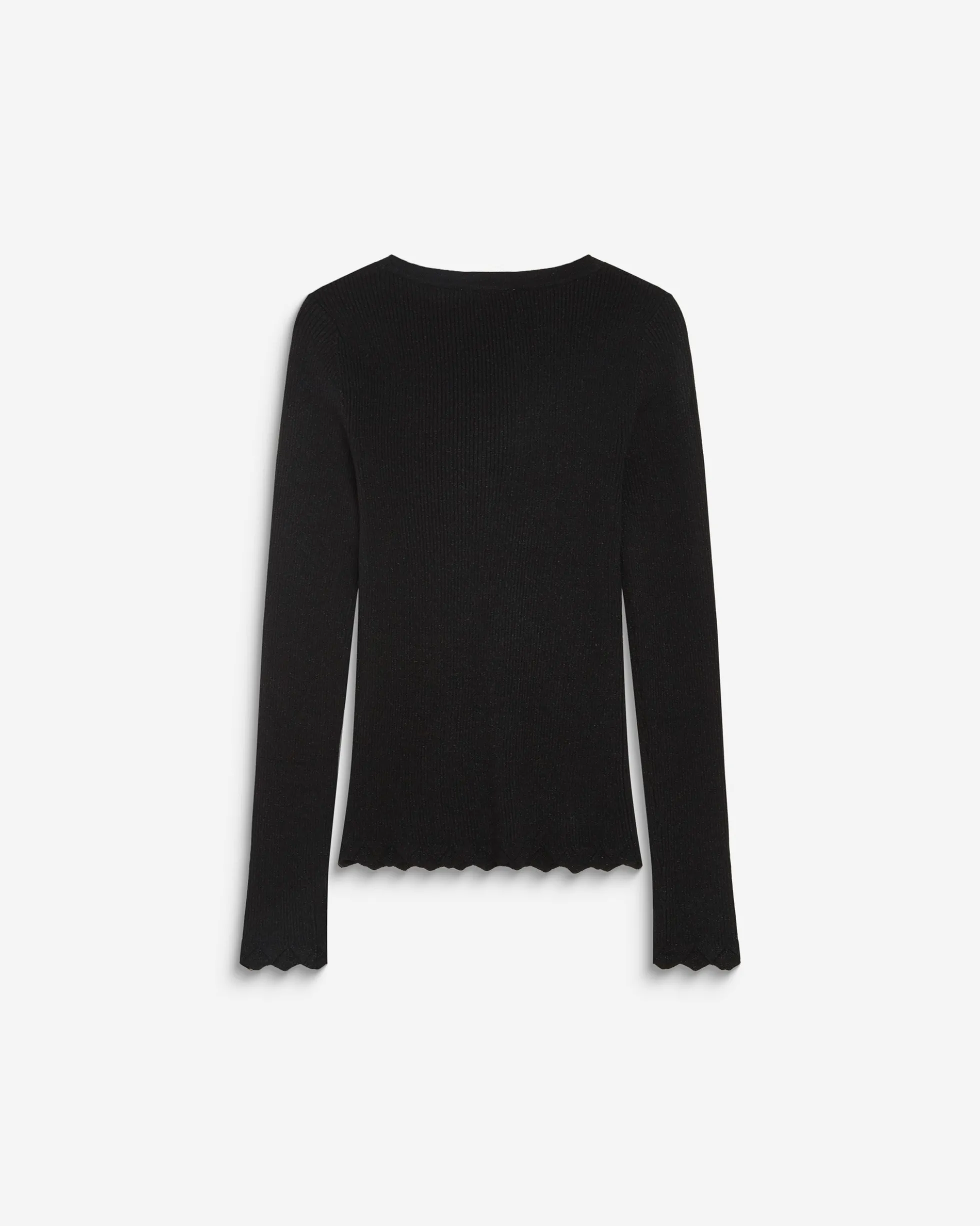 Pull ajusté en maille fine lurex noir Abbott