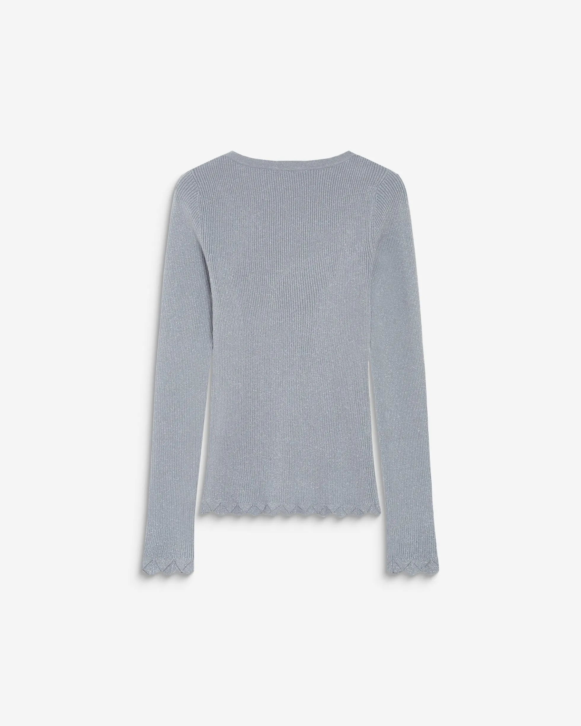 Pull ajusté en maille fine lurex ciel Abbott