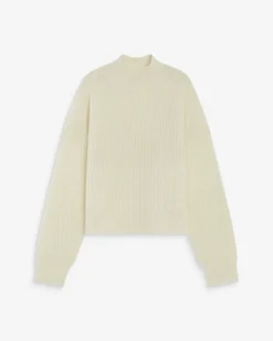 Pull ample en alpaga et laine mélangée ivoire Agostino