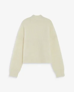 Pull ample en alpaga et laine mélangée ivoire Agostino