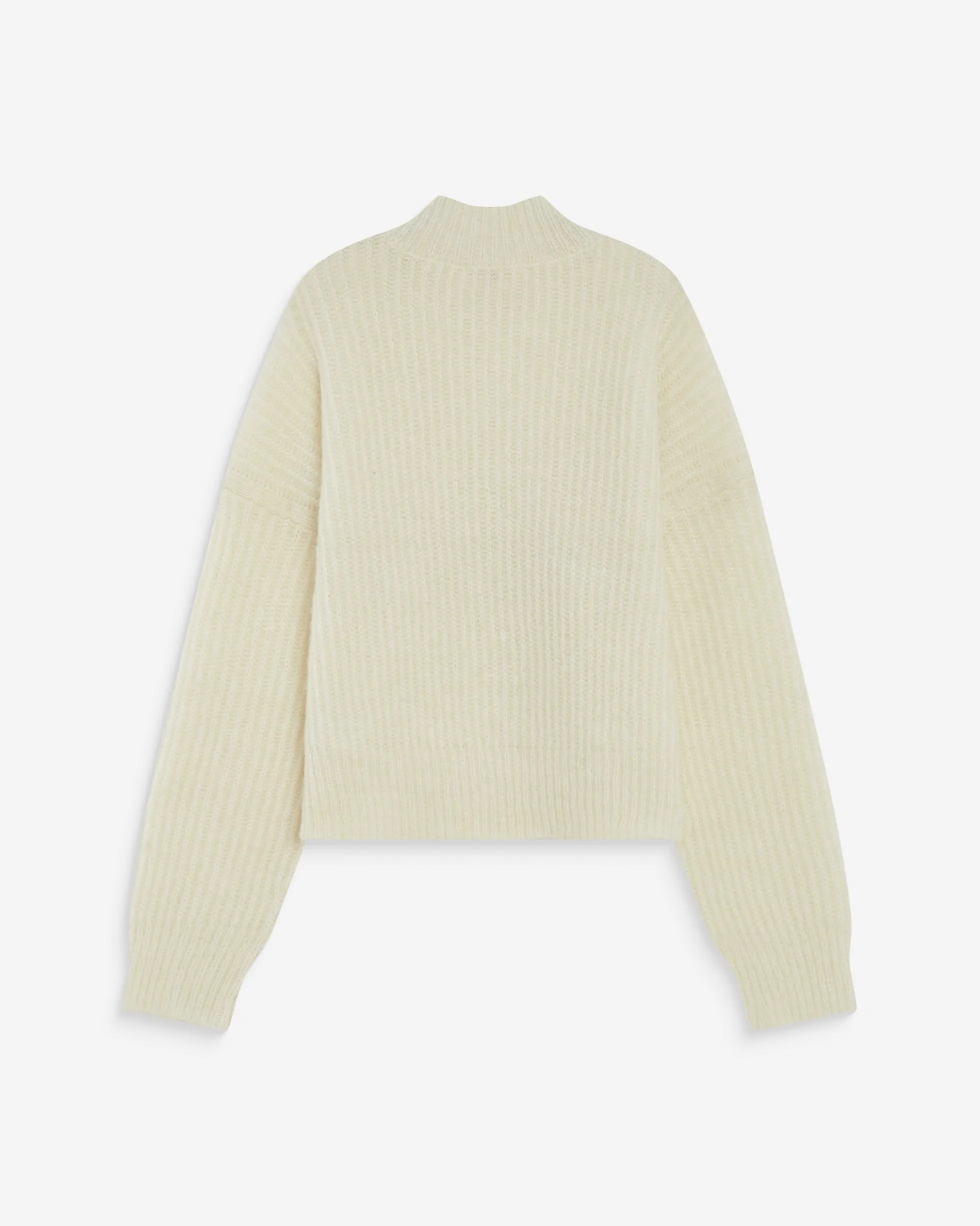 Pull ample en alpaga et laine mélangée ivoire Agostino
