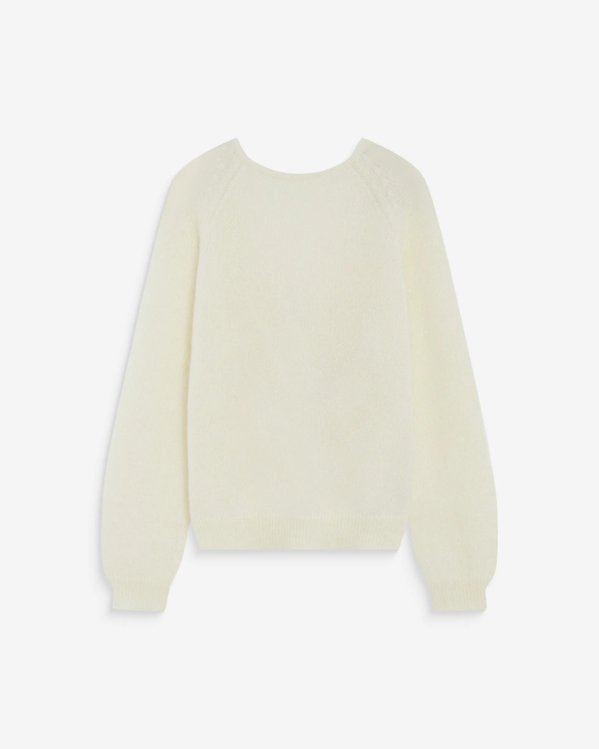 Pull ample en maille dos nu croisé ivoire Anthemis