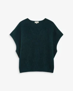 Pull ample sans manches en alpaga mélangé emeraude Atticus