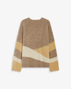 Pull col rond en maille à motif mocha Arlo