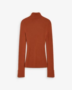 Pull col roulé ajusté en maille fine coffee Alfred