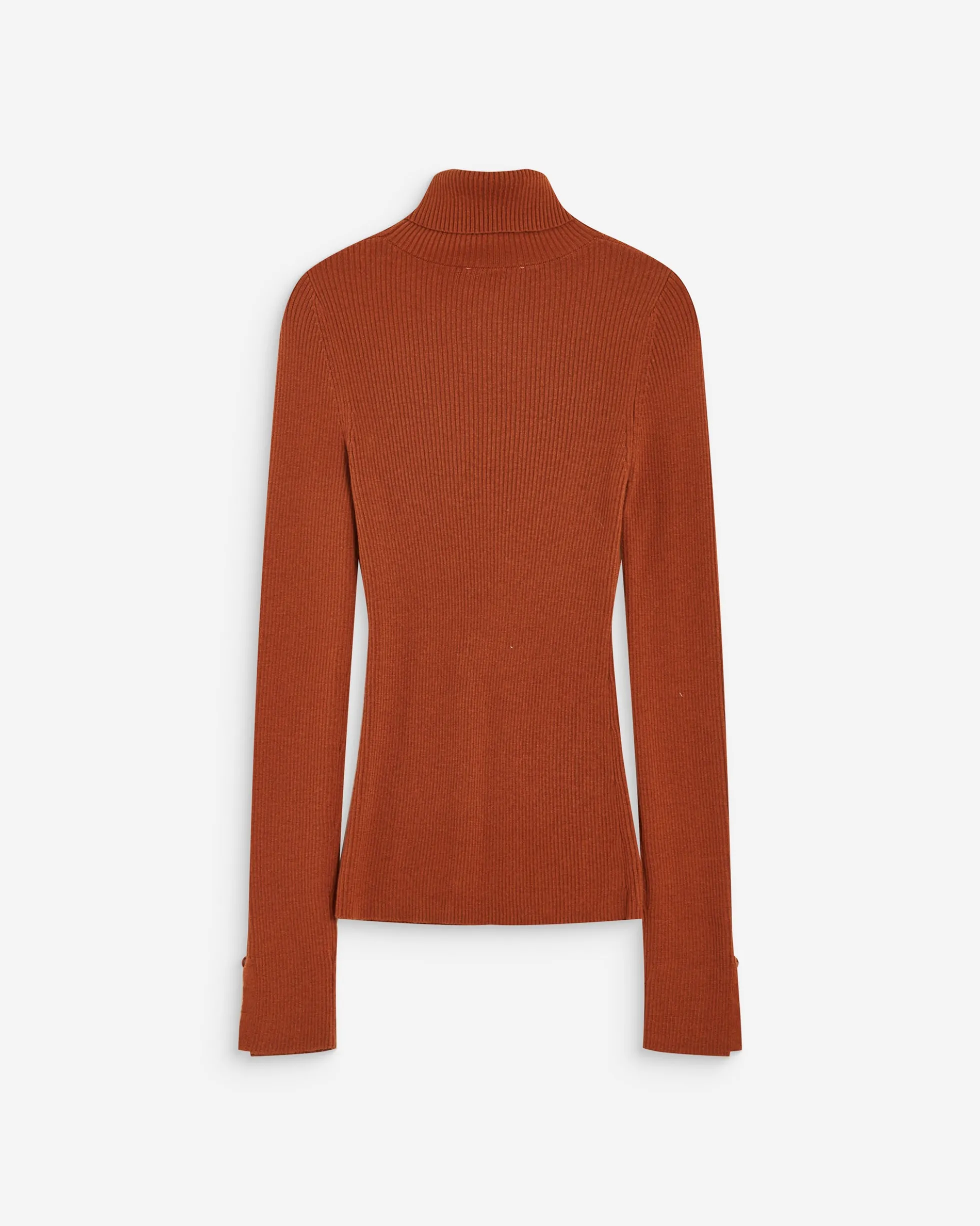 Pull col roulé ajusté en maille fine coffee Alfred