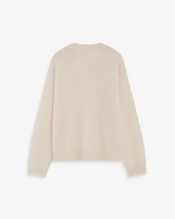Pull large doux en mohair mélangé col V nude Adorable
