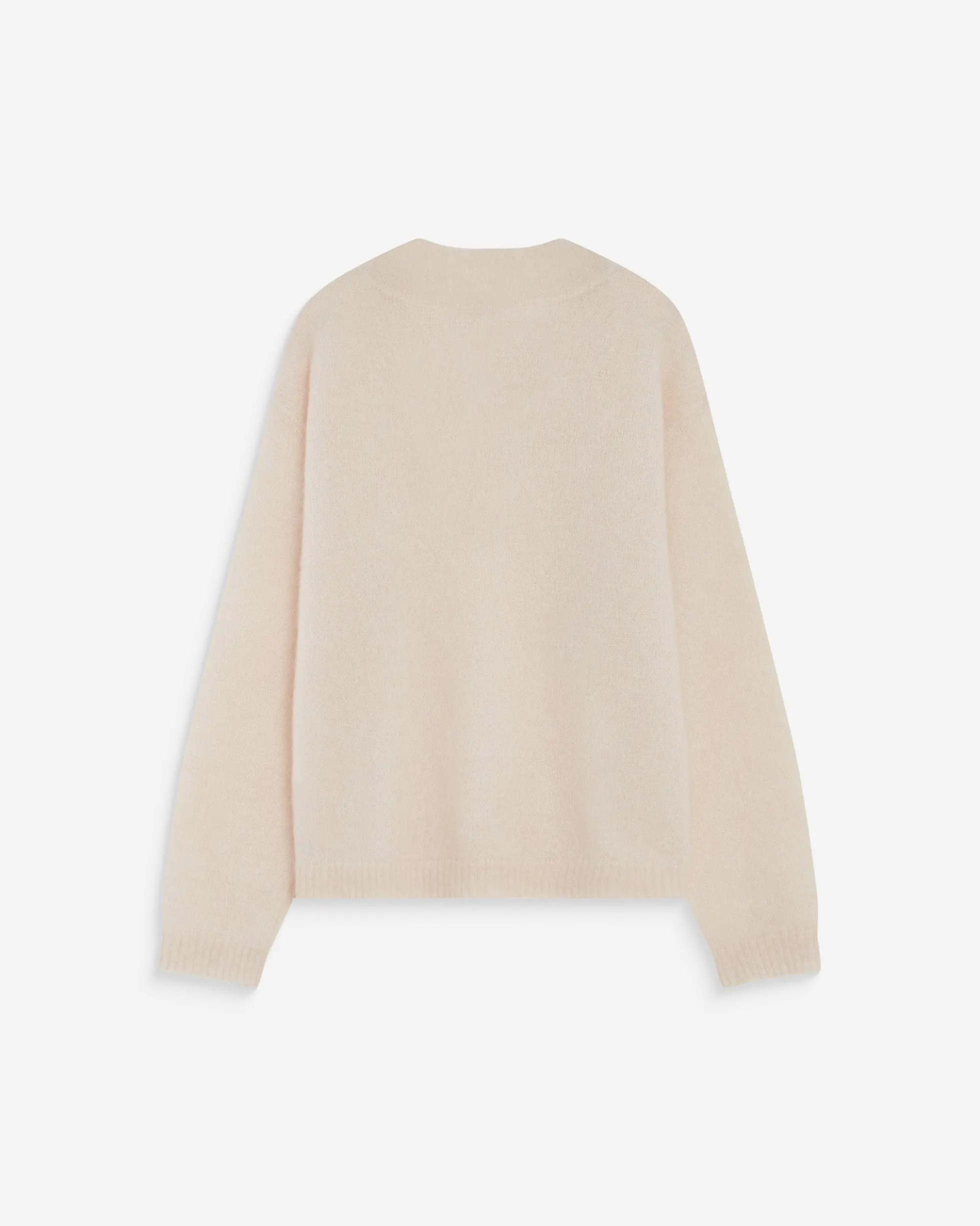 Pull large doux en mohair mélangé col V nude Adorable