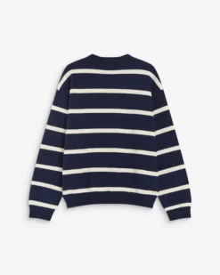 Pull à logo universitaire brodé marine Ashford