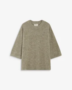 Pull oversize manches 3/4 col rond grege Asher