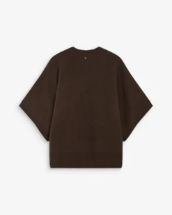 Pull oversize manches kimono 3/4 chocolat Almus