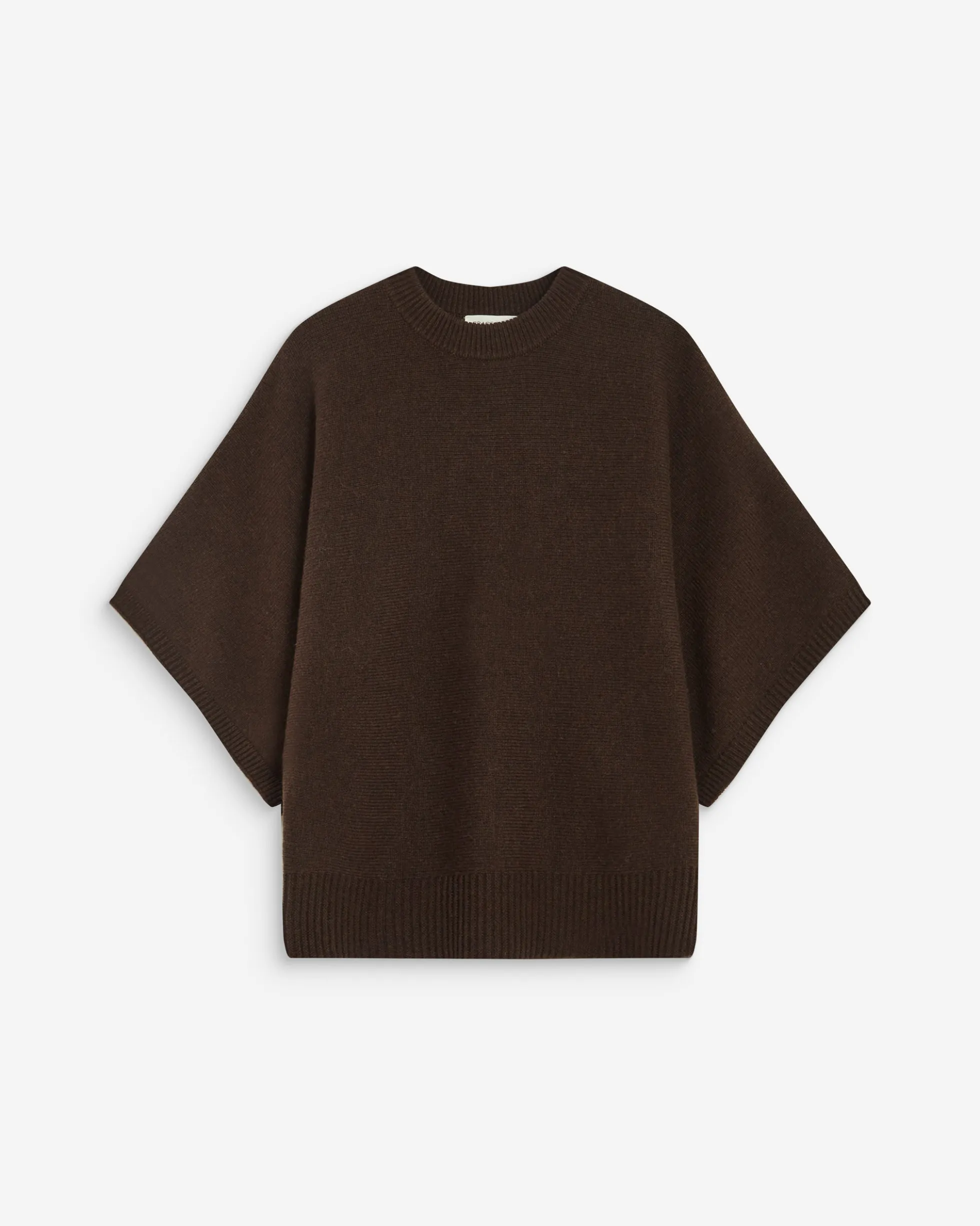 Pull oversize manches kimono 3/4 chocolat Almus