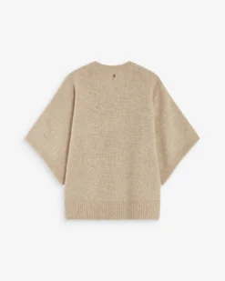 Pull oversize manches kimono 3/4 beige Almus
