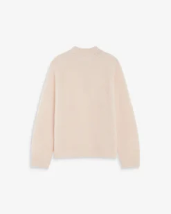 Pull polo en maille texturée boutonné nude Alevan