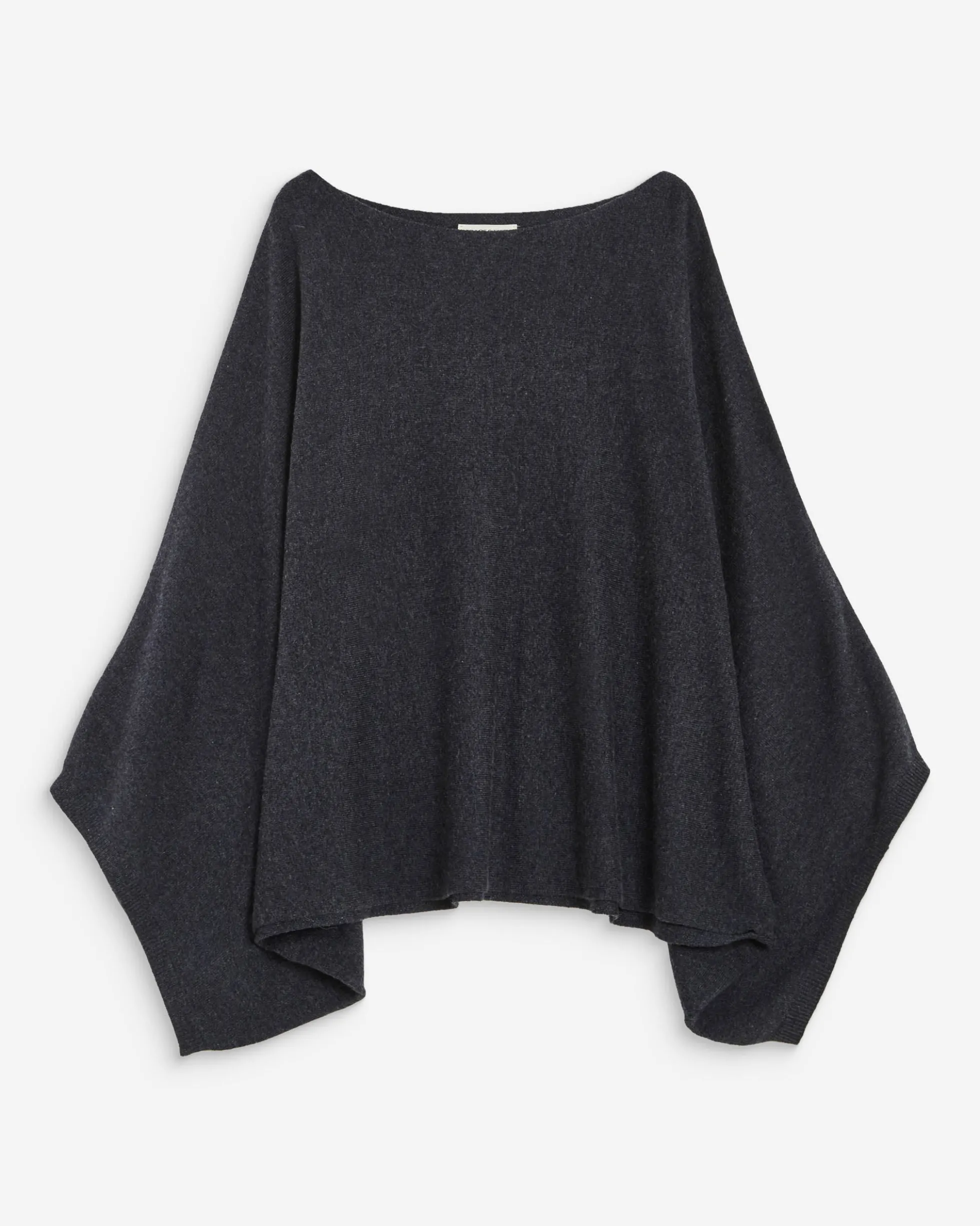 Pull poncho col bateau manches larges anthracite Adela