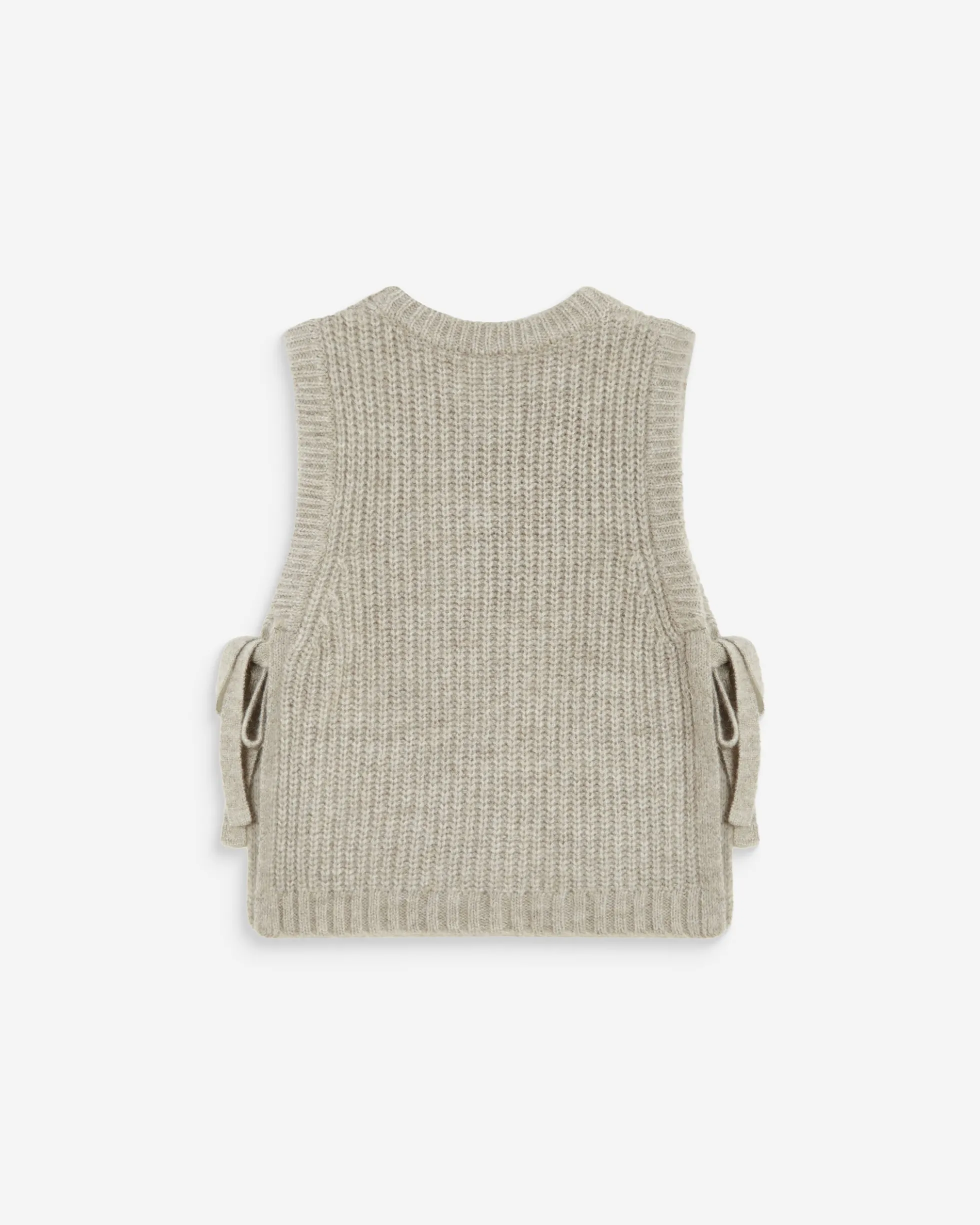 Pull sans manches en maille à nouer grege Argan