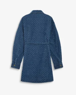 Robe chemise courte en denim à motif mediumblue Alizee