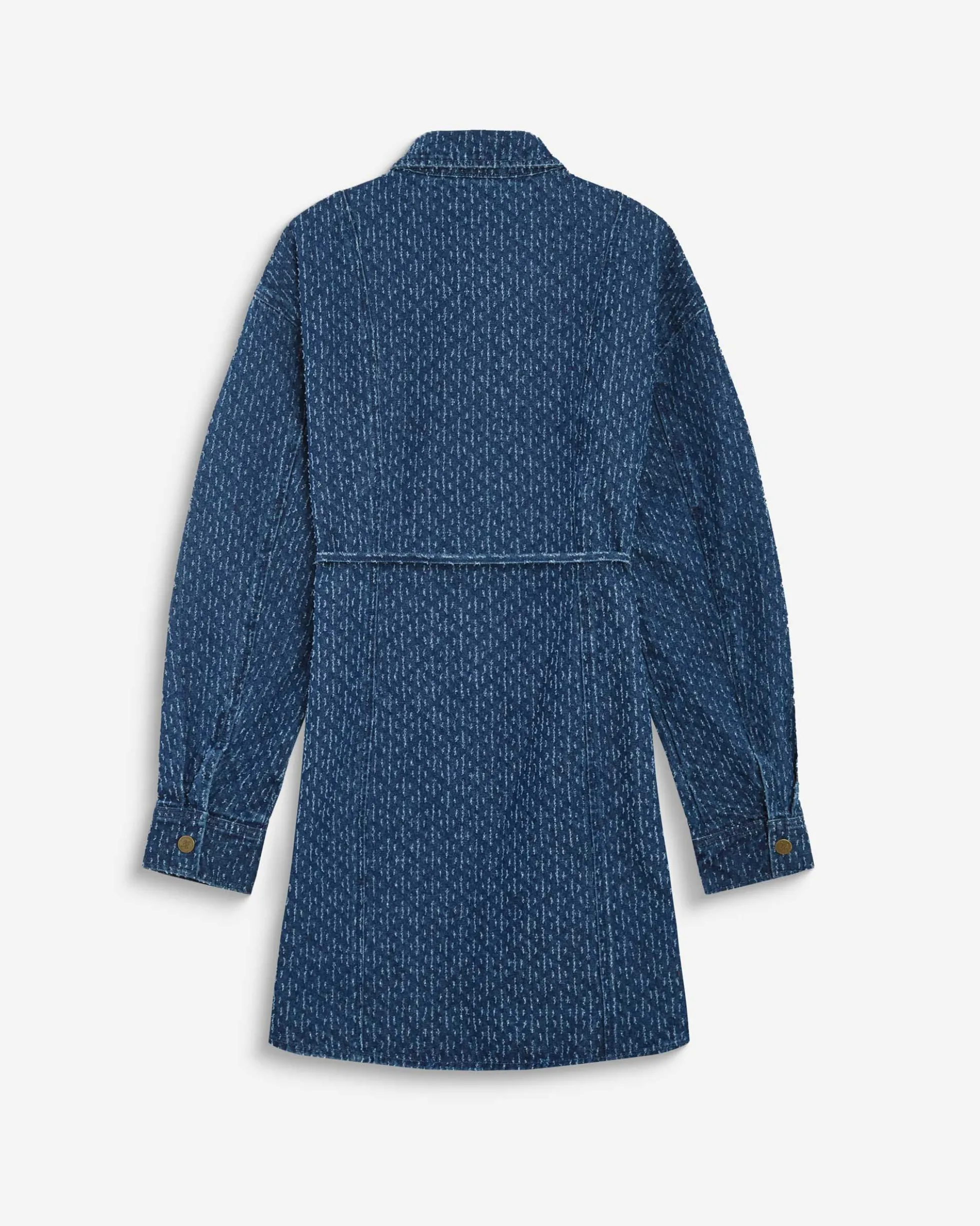 Robe chemise courte en denim à motif mediumblue Alizee