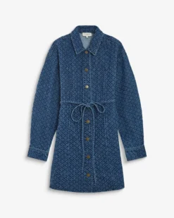 Robe chemise courte en denim à motif mediumblue Alizee