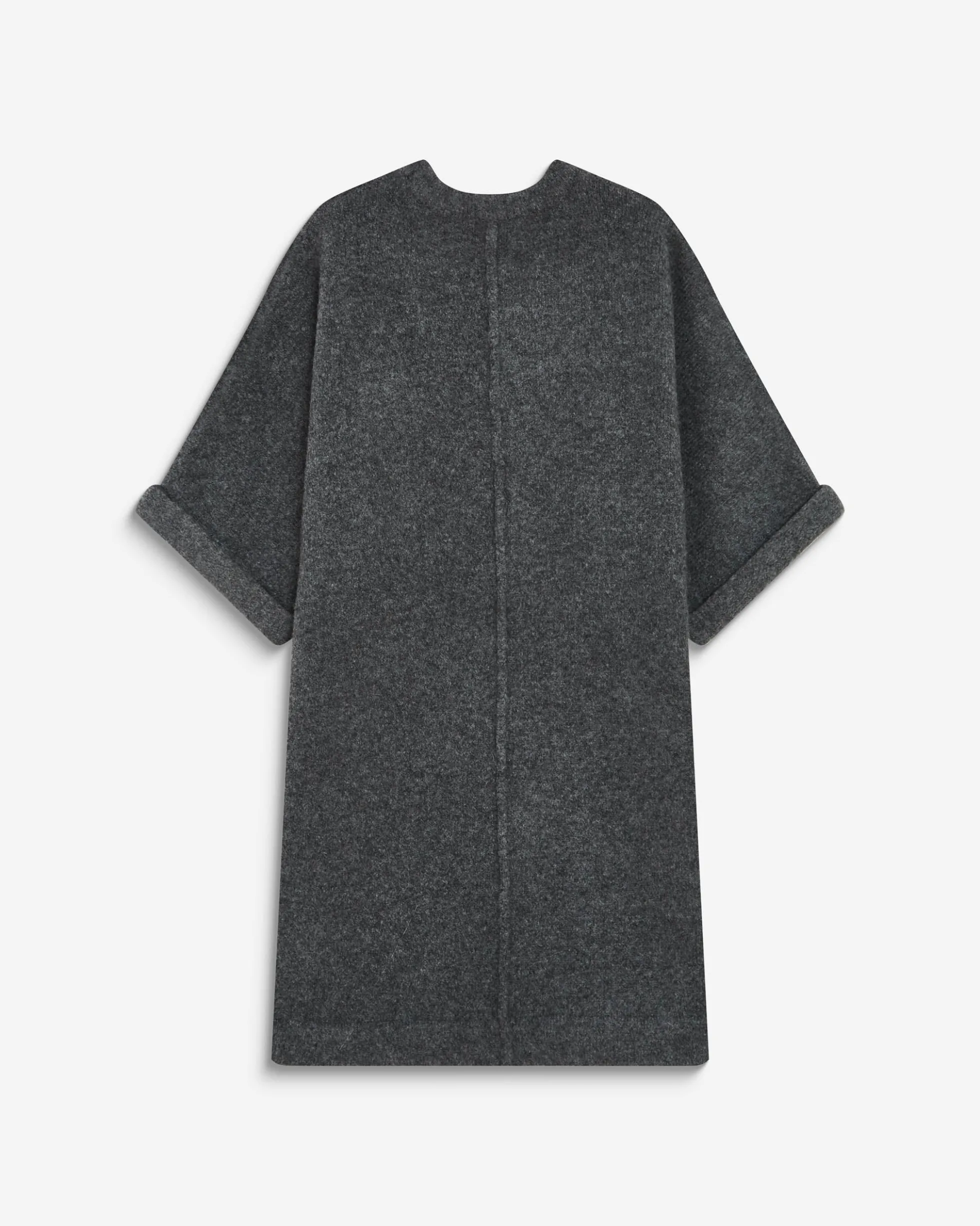 Robe courte en maille manches kimono anthracite Alinae