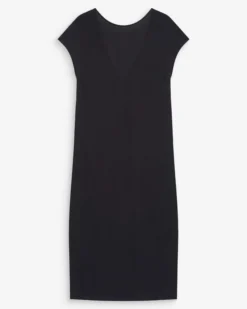 Robe longue légère en modal manches courtes carbone Peace