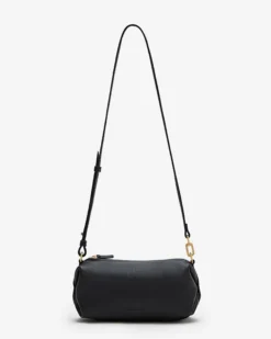 Sac baguette en cuir souple noir Le chouchou