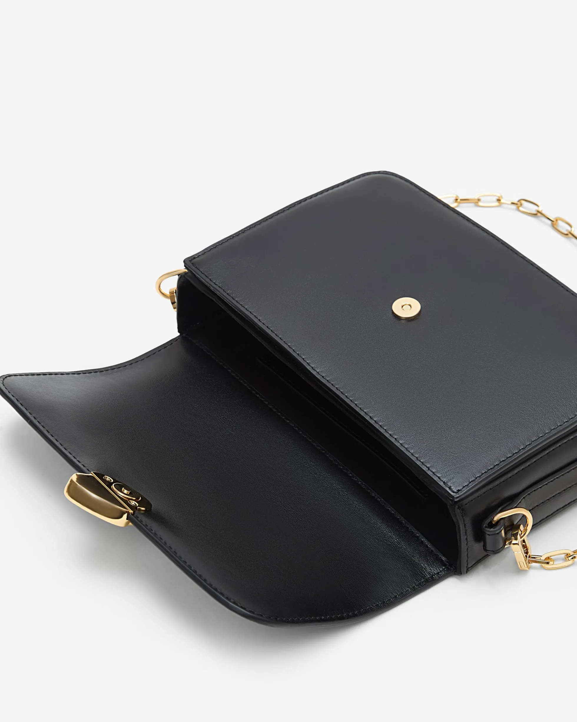 Sac bandoulière en cuir de vachette noir Le jules