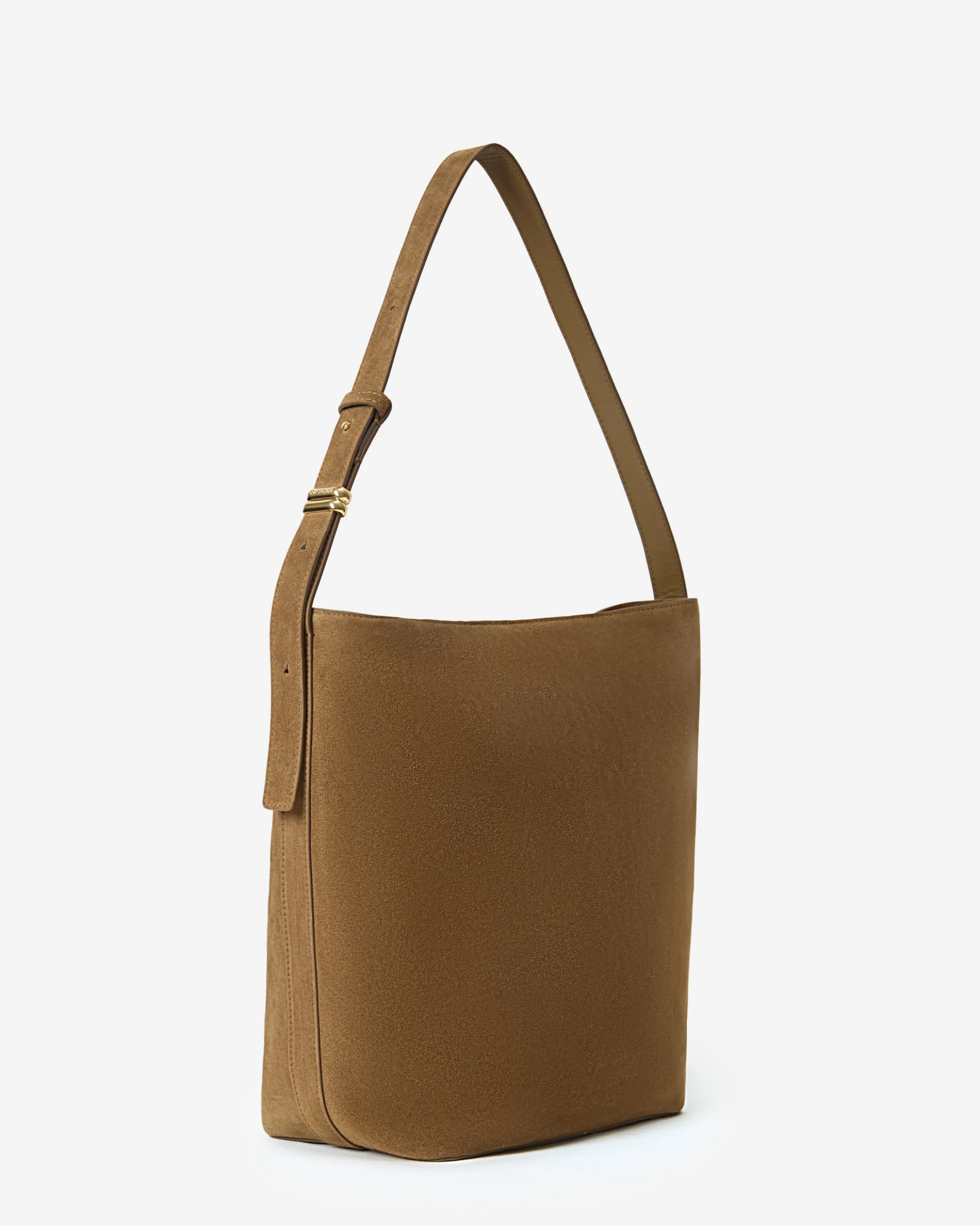 Sac seau en cuir de vachette camel Le come