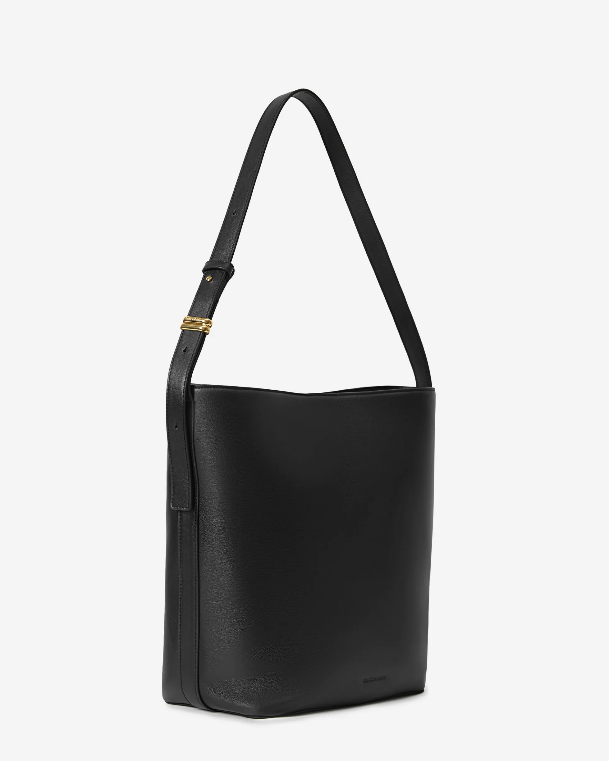 Sac seau en cuir de vachette noir Le come