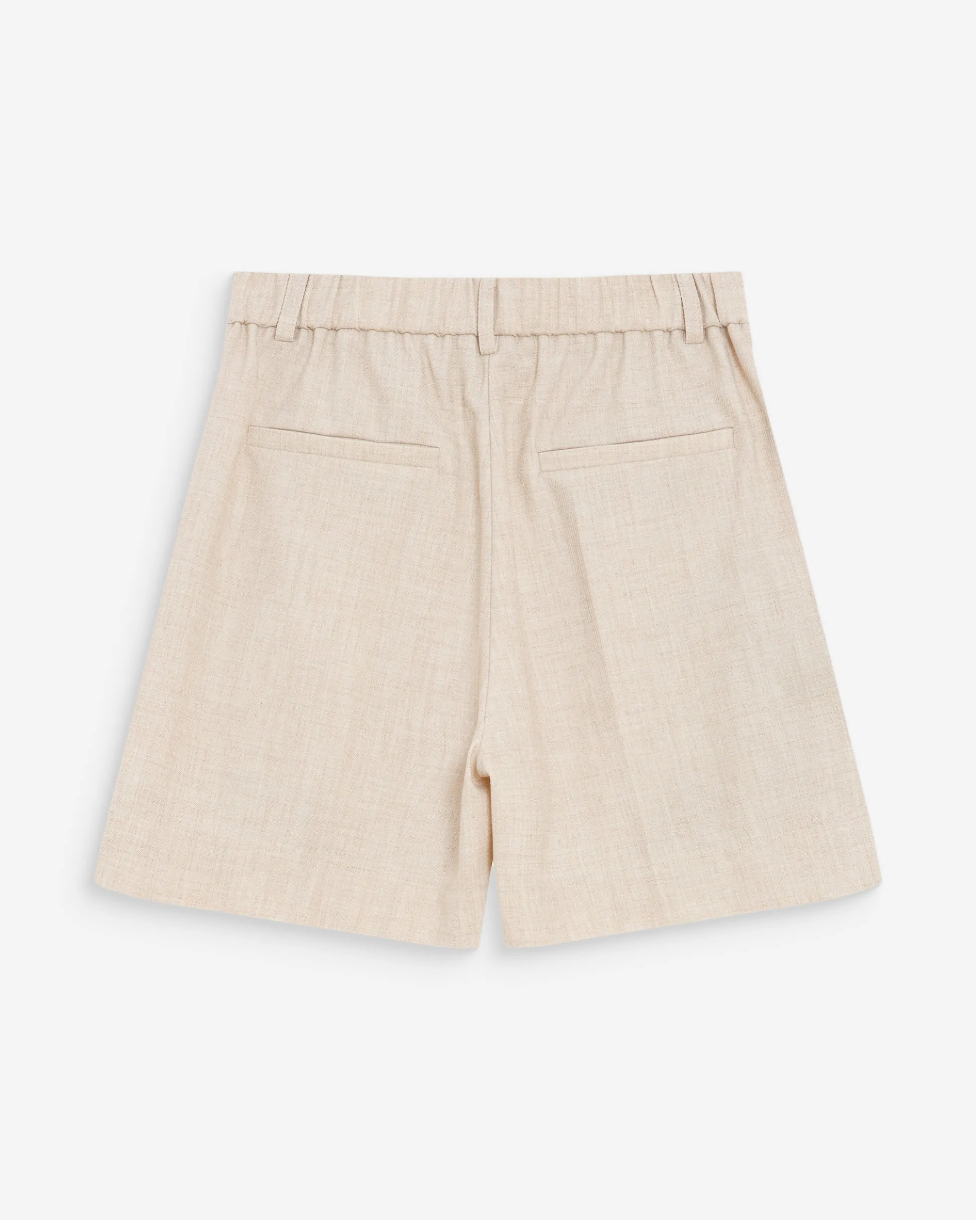 Short droit à plis taille mi-haute sable Vite