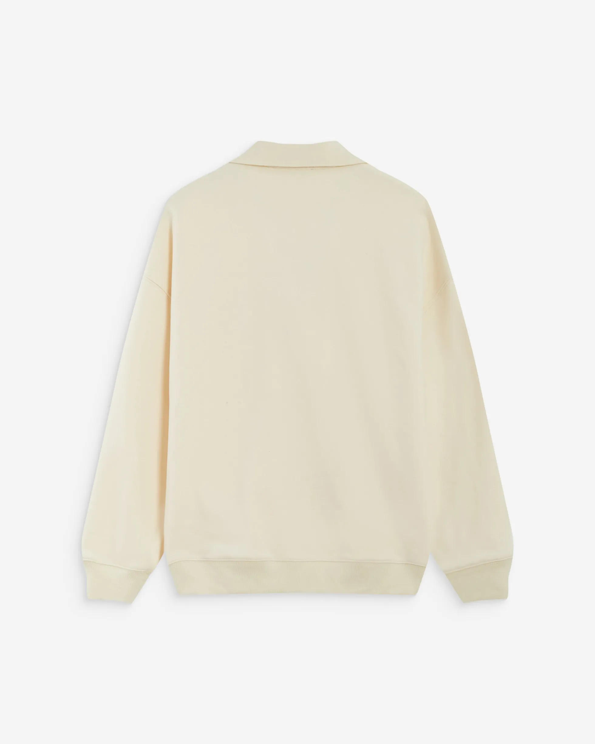 Sweat oversize col polo ouvert ecru Archibald