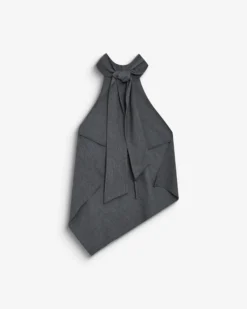 Top asymétrique fluide sans manches dos nu anthracite Binni