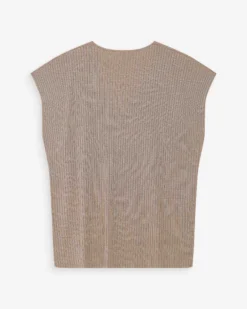Top large en lurex col V or Vaporo