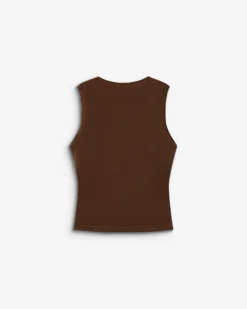 Top velours col V croisé sans manches olive Blitz