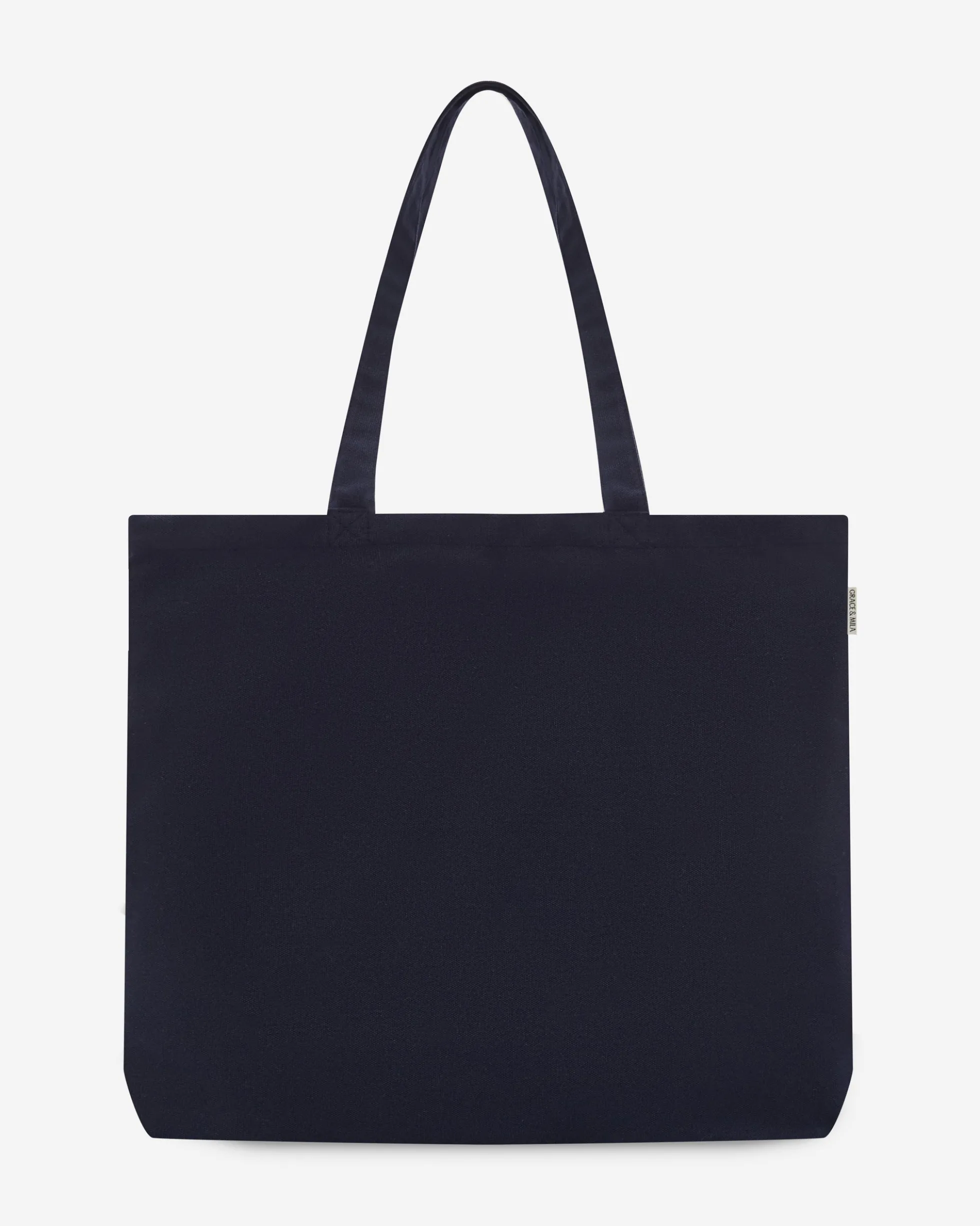 Tote bag en toile à logo imprimé marine Bright