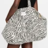Tote bag large en denim à motif zebre Voyage